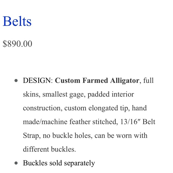 RARE Catherine Carson Bronze Medusa Buckle Brown Crocodile Belt, 33” - Picture 12 of 12